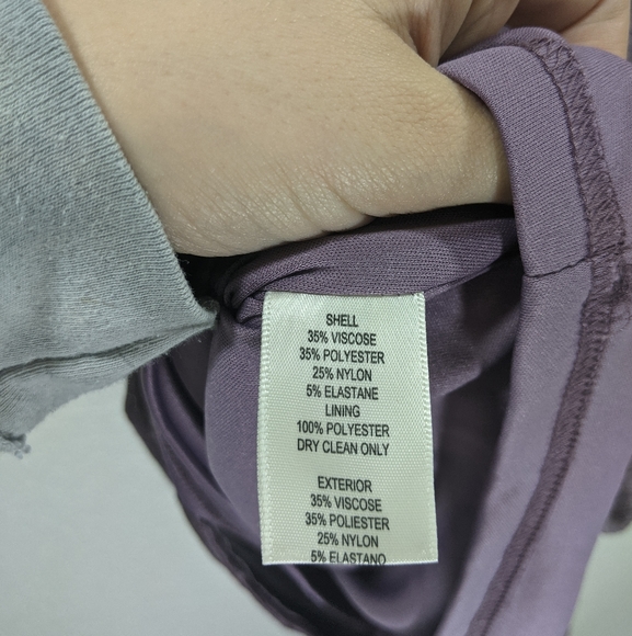 ELIZA J Taffeta Body Con Above Knee Lilac Purple Dress Off Shoulder Ruched 12 - Picture 4 of 9